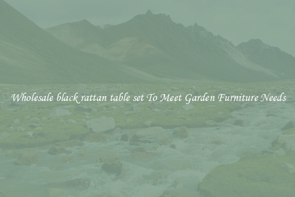 Wholesale black rattan table set To Meet Garden Furniture Needs
