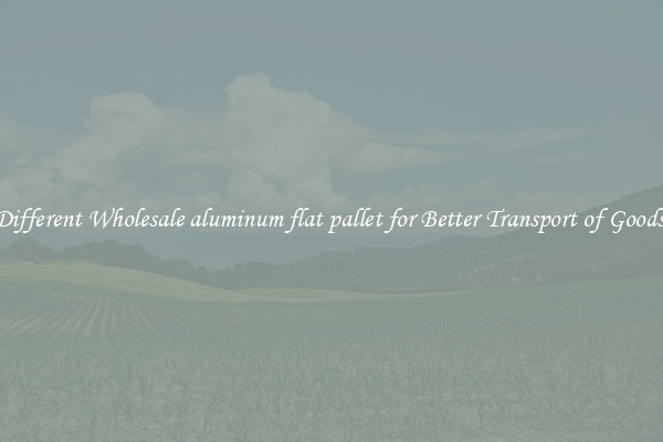Different Wholesale aluminum flat pallet for Better Transport of Goods 