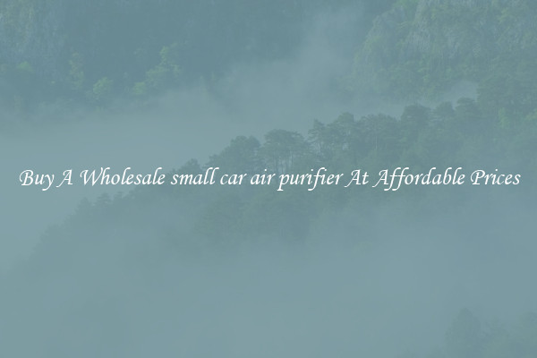 Buy A Wholesale small car air purifier At Affordable Prices