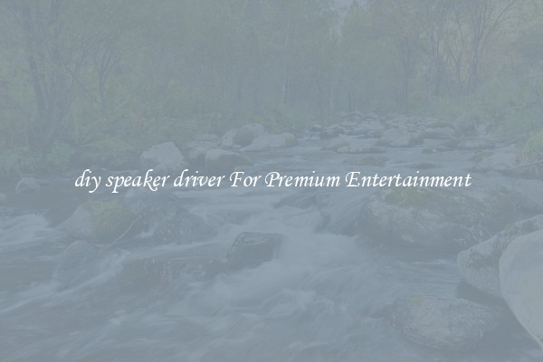 diy speaker driver For Premium Entertainment