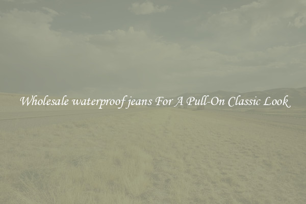 Wholesale waterproof jeans For A Pull-On Classic Look