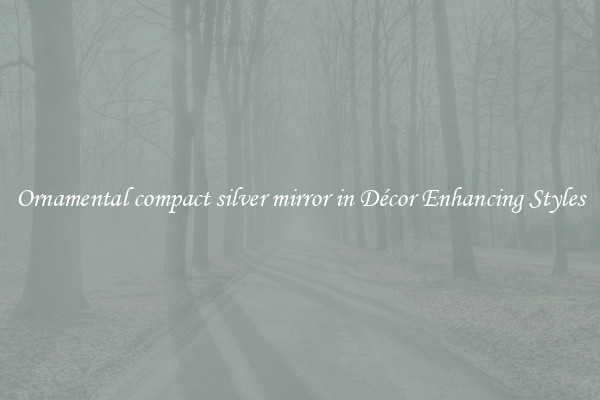 Ornamental compact silver mirror in Décor Enhancing Styles
