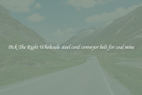 Pick The Right Wholesale steel cord conveyor belt for coal mine