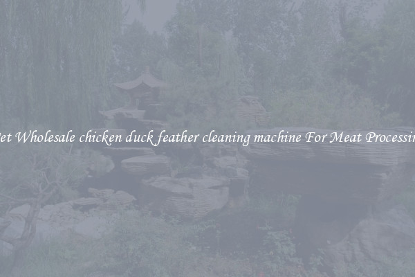 Get Wholesale chicken duck feather cleaning machine For Meat Processing